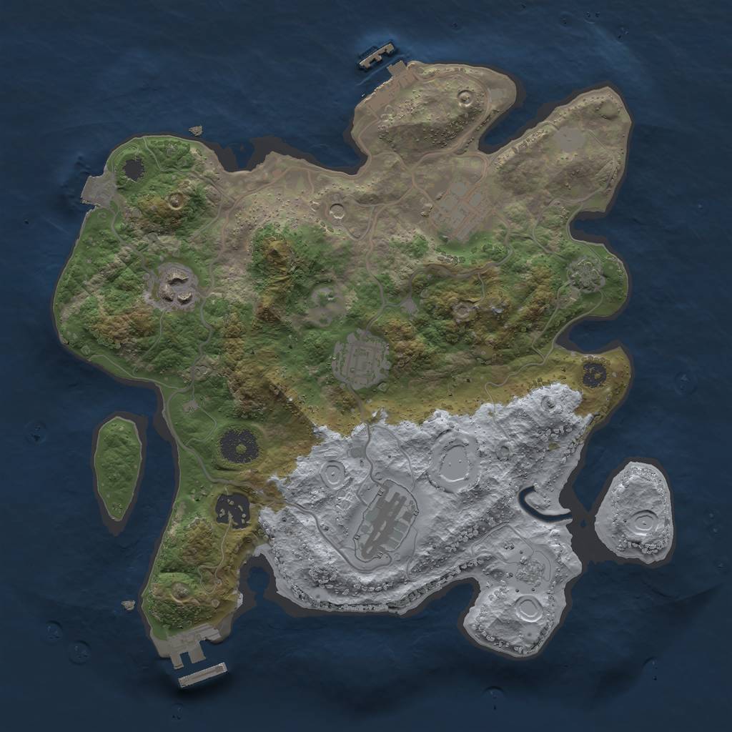 Rust Map: Procedural Map, Size: 3000, Seed: 11119, 13 Monuments