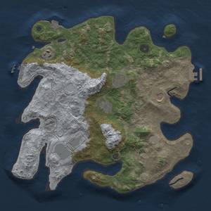 Thumbnail Rust Map: Procedural Map, Size: 3500, Seed: 315186775, 14 Monuments