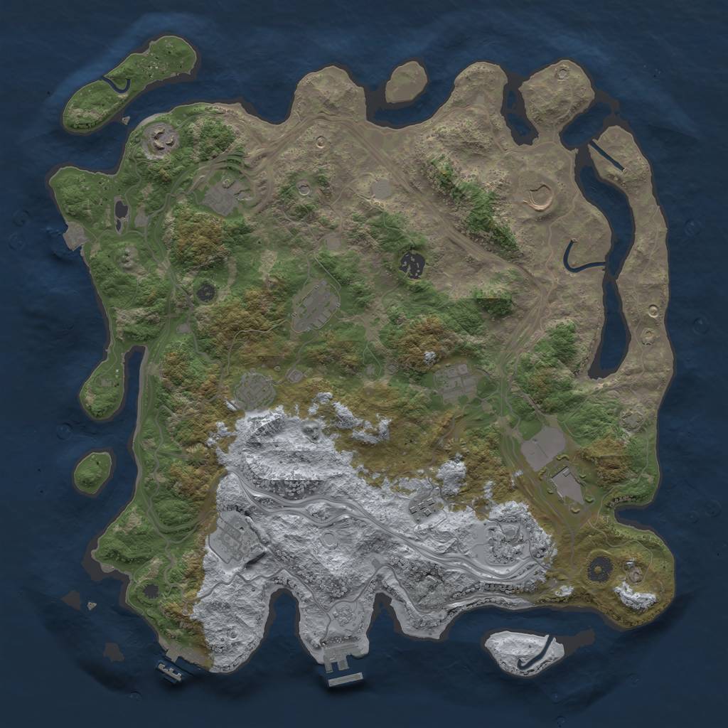 Rust Map: Procedural Map, Size: 4250, Seed: 1775267412, 19 Monuments