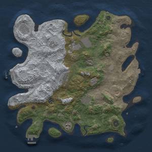 Thumbnail Rust Map: Procedural Map, Size: 3750, Seed: 157946, 17 Monuments