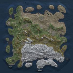 Thumbnail Rust Map: Procedural Map, Size: 4000, Seed: 379394066, 19 Monuments