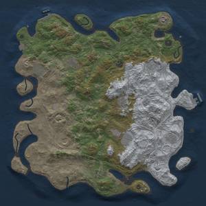 Thumbnail Rust Map: Procedural Map, Size: 4500, Seed: 746831740, 19 Monuments