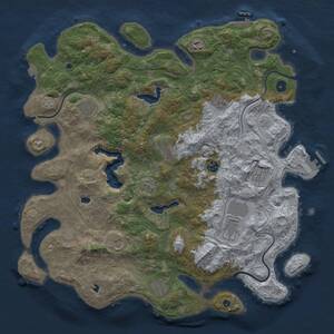 Thumbnail Rust Map: Procedural Map, Size: 4500, Seed: 746831740, 16 Monuments