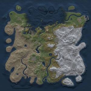 Thumbnail Rust Map: Procedural Map, Size: 4500, Seed: 1557103011, 16 Monuments