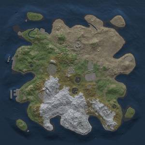 Thumbnail Rust Map: Procedural Map, Size: 3500, Seed: 474497933, 15 Monuments