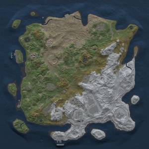 Thumbnail Rust Map: Procedural Map, Size: 4250, Seed: 1291514628, 19 Monuments