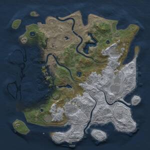 Thumbnail Rust Map: Procedural Map, Size: 4250, Seed: 1291514628, 16 Monuments