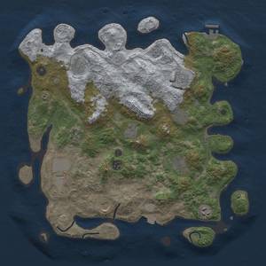 Thumbnail Rust Map: Procedural Map, Size: 4000, Seed: 1949603179, 18 Monuments