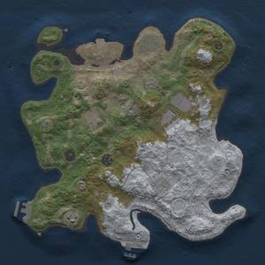 Thumbnail Rust Map: Procedural Map, Size: 3500, Seed: 358055072, 15 Monuments