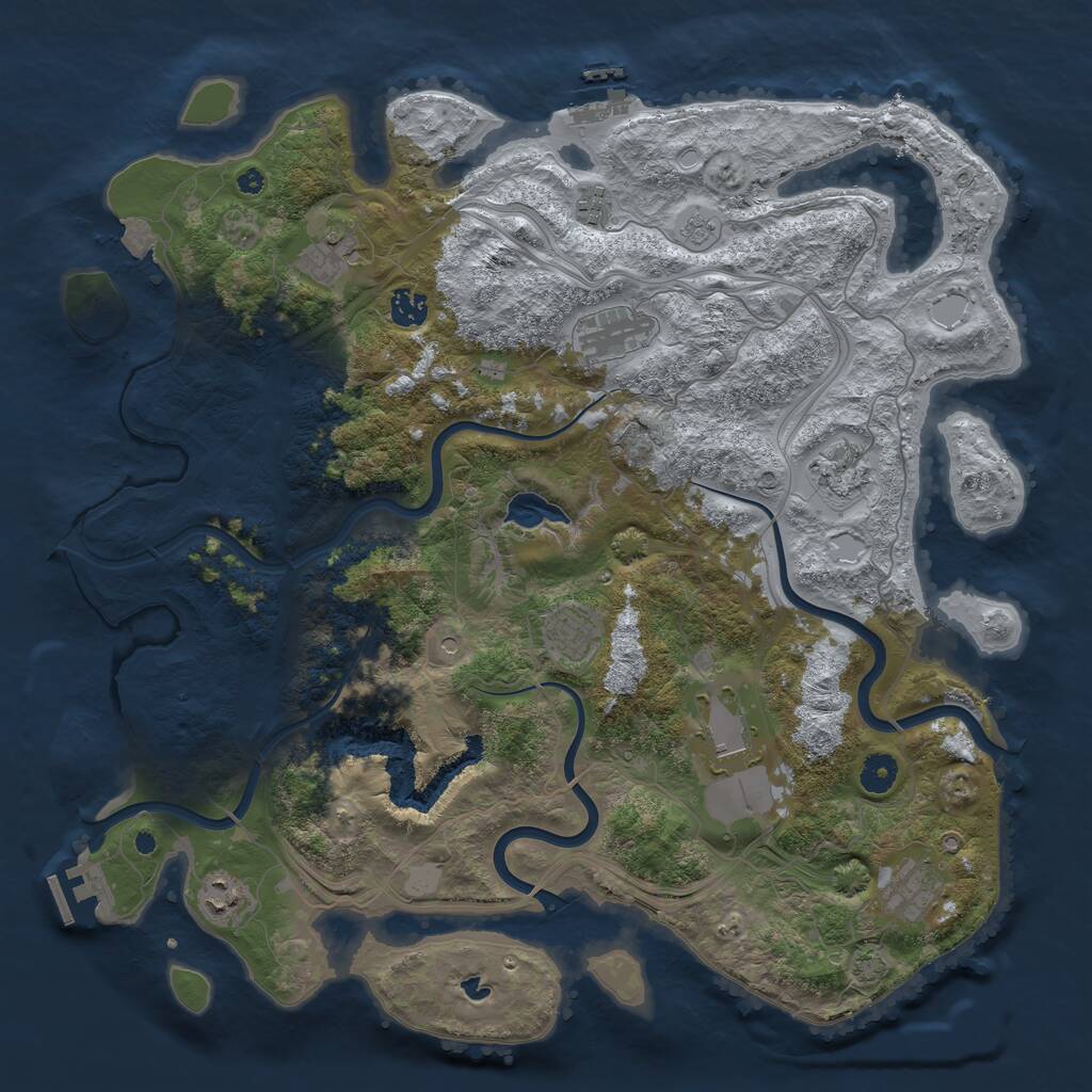 Rust Map: Procedural Map, Size: 4250, Seed: 367375943, 15 Monuments