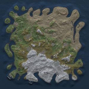 Thumbnail Rust Map: Procedural Map, Size: 4500, Seed: 7092024, 19 Monuments