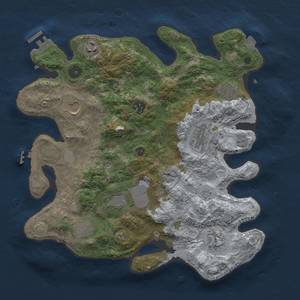 Thumbnail Rust Map: Procedural Map, Size: 3500, Seed: 631449701, 17 Monuments