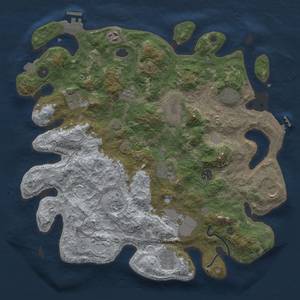 Thumbnail Rust Map: Procedural Map, Size: 4000, Seed: 242870274, 19 Monuments