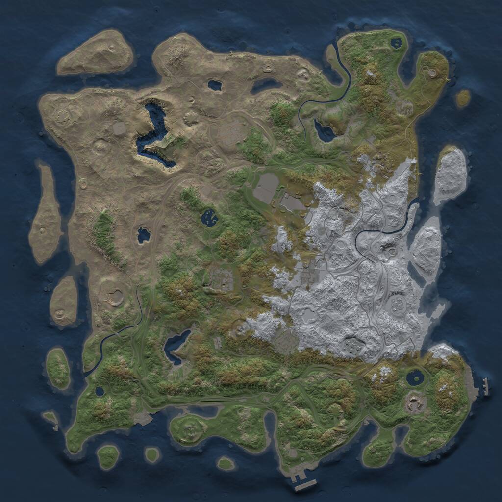 Rust Map: Procedural Map, Size: 4500, Seed: 1601150731, 16 Monuments