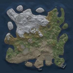 Thumbnail Rust Map: Procedural Map, Size: 3500, Seed: 1383327340, 15 Monuments