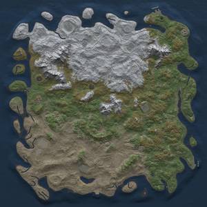 Thumbnail Rust Map: Procedural Map, Size: 6000, Seed: 507273025, 19 Monuments