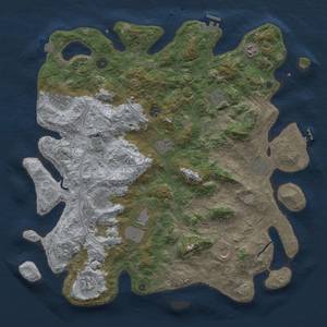 Thumbnail Rust Map: Procedural Map, Size: 4500, Seed: 1380635817, 19 Monuments