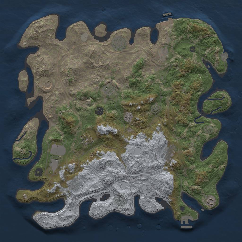 Rust Map: Procedural Map, Size: 4250, Seed: 20385, 19 Monuments
