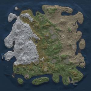 Thumbnail Rust Map: Procedural Map, Size: 4500, Seed: 510743381, 19 Monuments