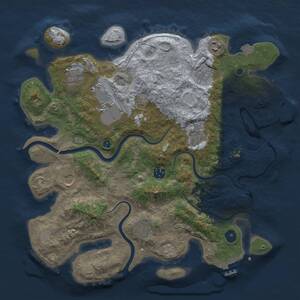 Thumbnail Rust Map: Procedural Map, Size: 3750, Seed: 1560835952, 15 Monuments