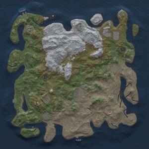 Thumbnail Rust Map: Procedural Map, Size: 4541, Seed: 505832334, 19 Monuments