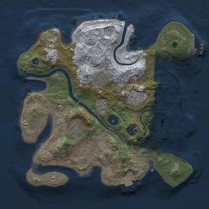 Thumbnail Rust Map: Procedural Map, Size: 3000, Seed: 1557937613, 10 Monuments