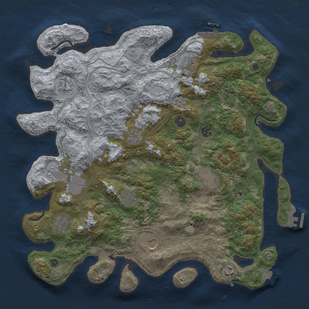 Rust Map: Procedural Map, Size: 4250, Seed: 512978481, 19 Monuments