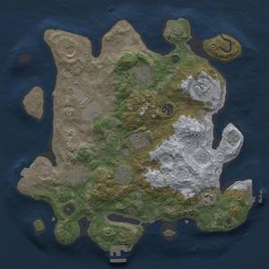 Thumbnail Rust Map: Procedural Map, Size: 3500, Seed: 1966479465, 18 Monuments