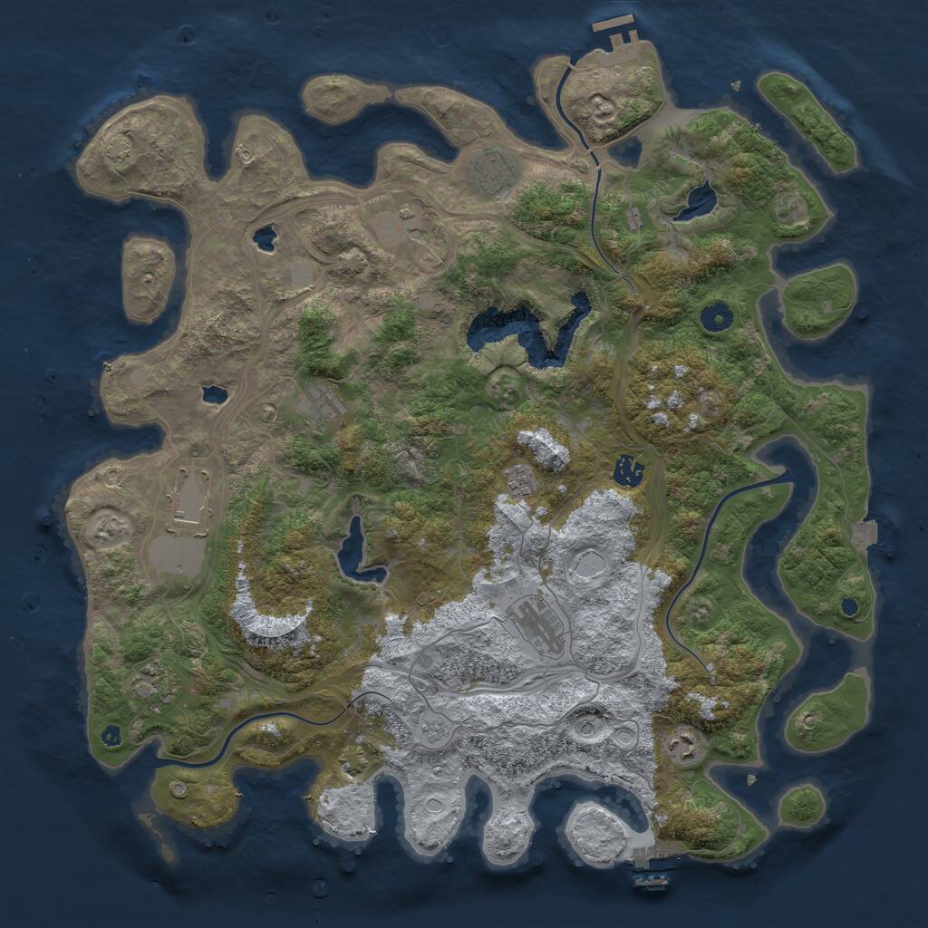 Rust Map: Procedural Map, Size: 4500, Seed: 924054235, 15 Monuments