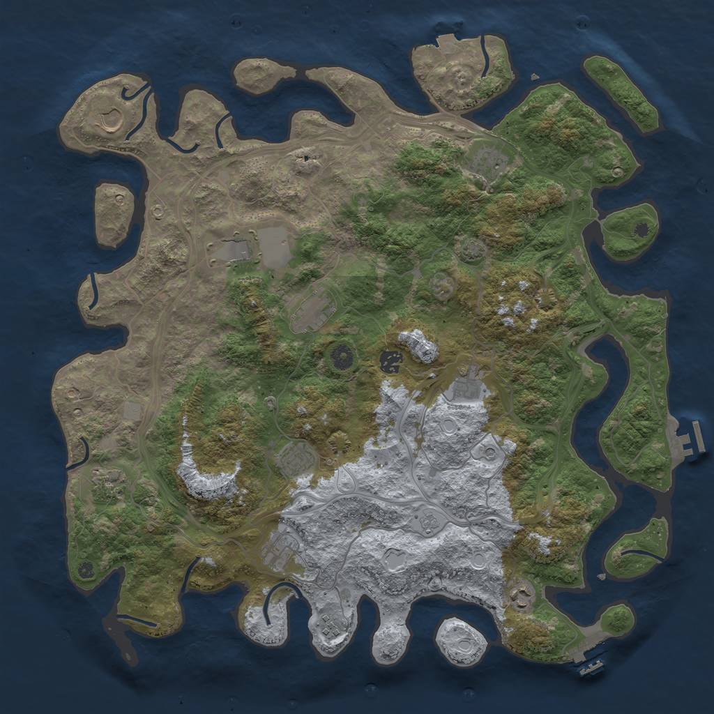 Rust Map: Procedural Map, Size: 4500, Seed: 924054235, 19 Monuments