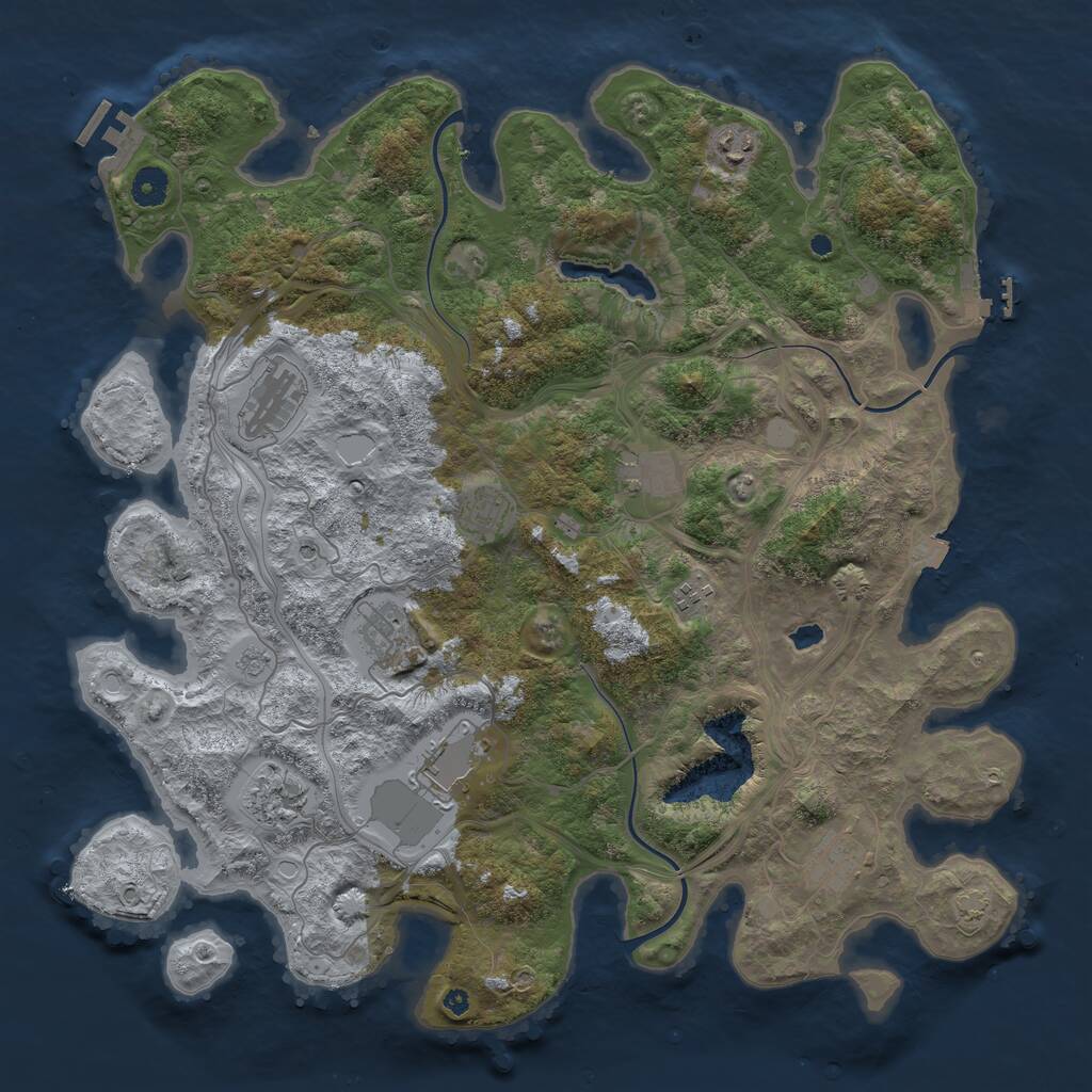 Rust Map: Procedural Map, Size: 4250, Seed: 1646293958, 15 Monuments
