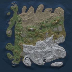 Thumbnail Rust Map: Procedural Map, Size: 3750, Seed: 36436006, 18 Monuments