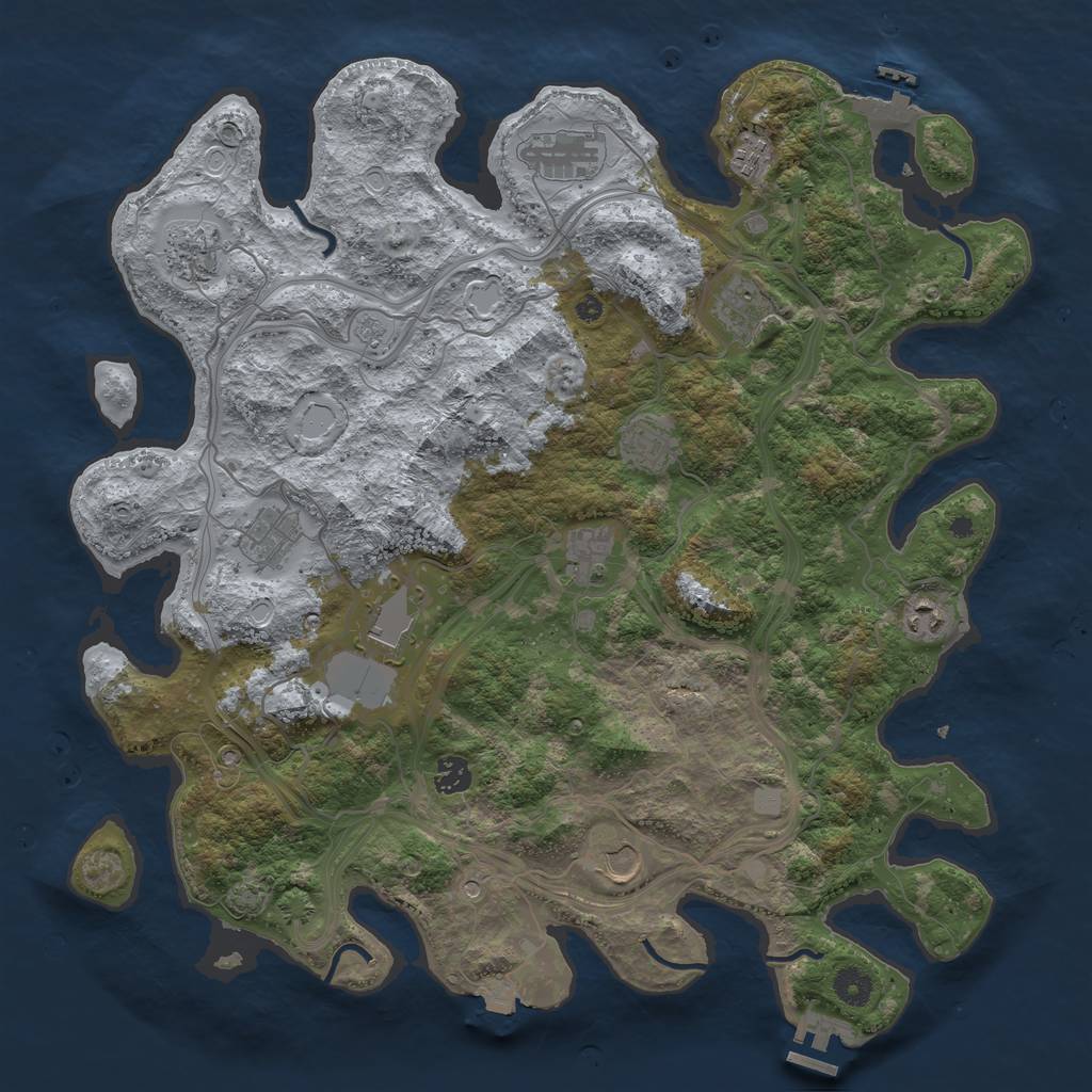 Rust Map: Procedural Map, Size: 4250, Seed: 7654567, 19 Monuments