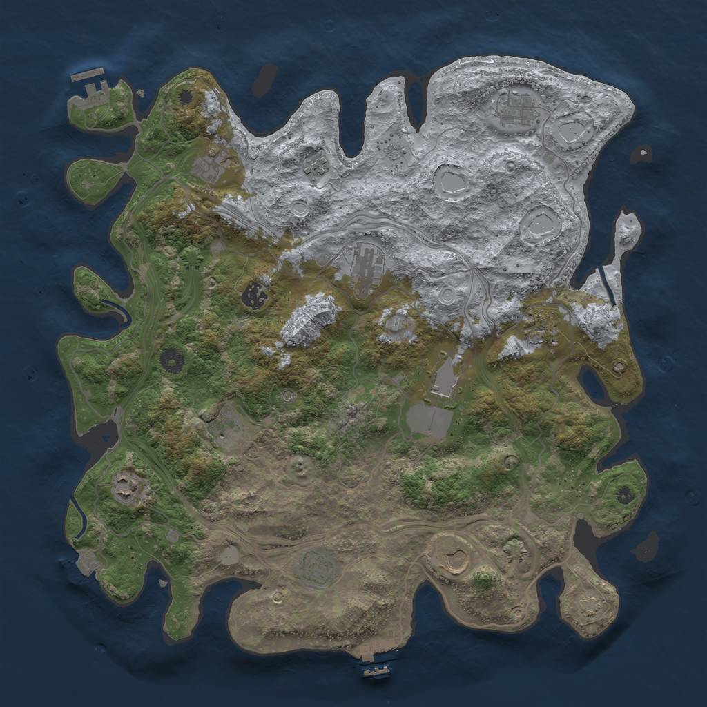 Rust Map: Procedural Map, Size: 4250, Seed: 51111, 19 Monuments