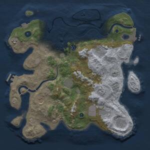 Thumbnail Rust Map: Procedural Map, Size: 3600, Seed: 539487162, 16 Monuments