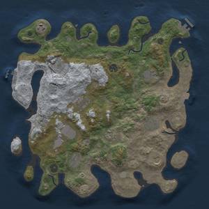 Thumbnail Rust Map: Procedural Map, Size: 3750, Seed: 206185, 19 Monuments