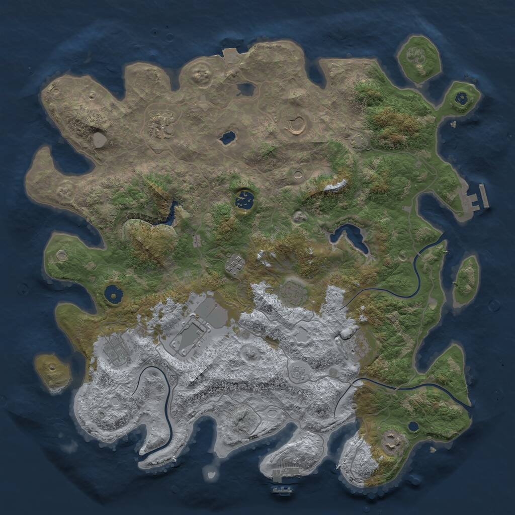 Rust Map: Procedural Map, Size: 4222, Seed: 12092024, 15 Monuments