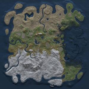 Thumbnail Rust Map: Procedural Map, Size: 5000, Seed: 41662461, 17 Monuments