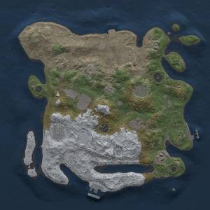 Thumbnail Rust Map: Procedural Map, Size: 3500, Seed: 79546663, 17 Monuments