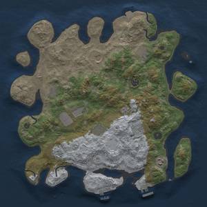 Thumbnail Rust Map: Procedural Map, Size: 3850, Seed: 866525311, 18 Monuments