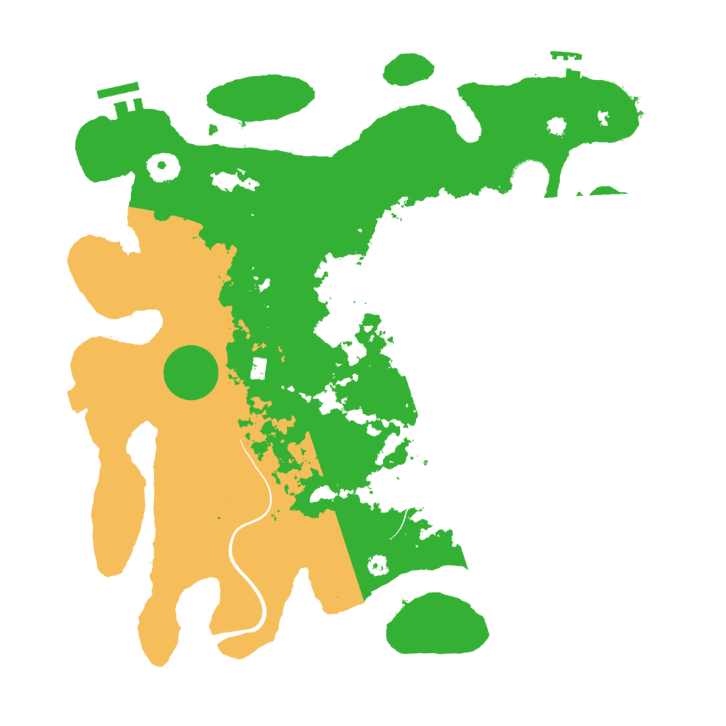 Biome Rust Map: Procedural Map, Size: 3500, Seed: 2477414