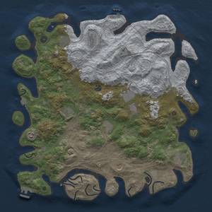 Thumbnail Rust Map: Procedural Map, Size: 4500, Seed: 826380839, 19 Monuments