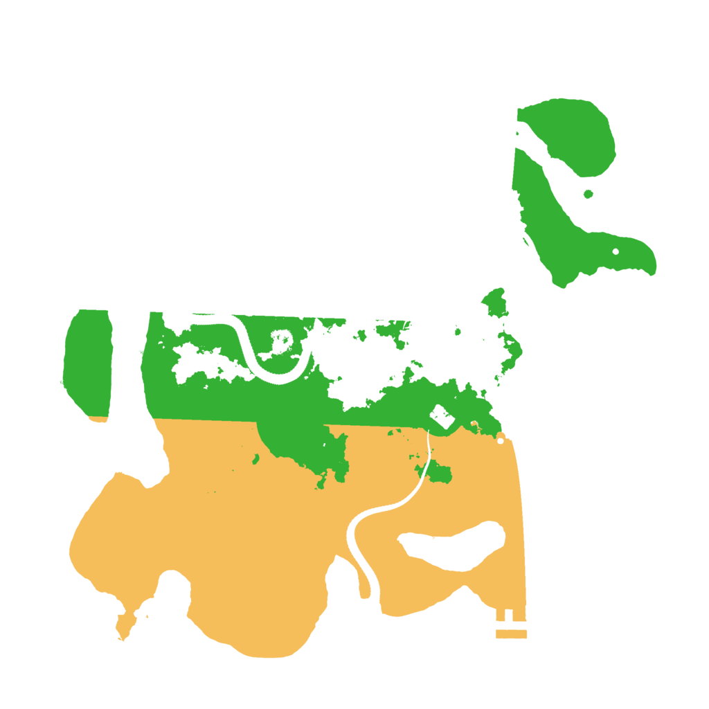 Biome Rust Map: Procedural Map, Size: 3200, Seed: 52534735