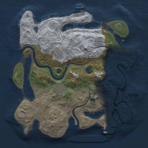 Thumbnail Rust Map: Procedural Map, Size: 3200, Seed: 52534735, 10 Monuments