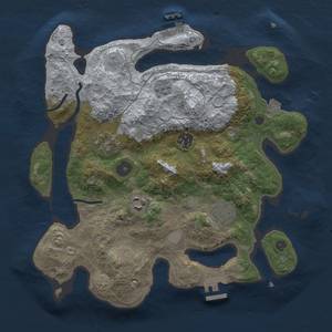 Thumbnail Rust Map: Procedural Map, Size: 3200, Seed: 52534735, 13 Monuments