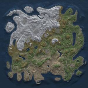 Thumbnail Rust Map: Procedural Map, Size: 4250, Seed: 803199419, 16 Monuments