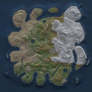 Thumbnail Rust Map: Procedural Map, Size: 3300, Seed: 1480178986, 12 Monuments