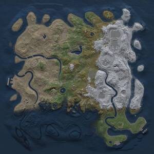 Thumbnail Rust Map: Procedural Map, Size: 4250, Seed: 689786502, 14 Monuments