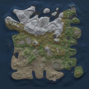 Thumbnail Rust Map: Procedural Map, Size: 3500, Seed: 494591, 15 Monuments