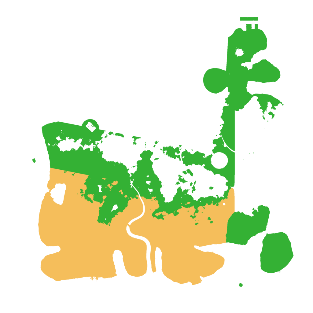 Biome Rust Map: Procedural Map, Size: 3500, Seed: 494591